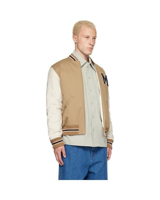 Moncler Natural Oreane Down Bomber Jacket for men