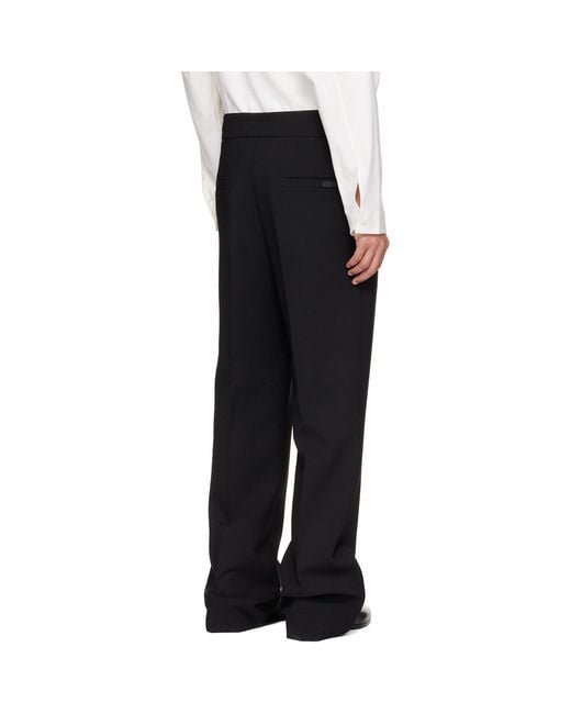 Fear Of God Black Double Weave Wool Tailored Flared Trousers for men