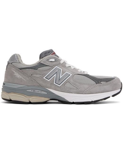New Balance Suede Gray Made In Usa 990v3 Core Sneakers in Grey (Black ...