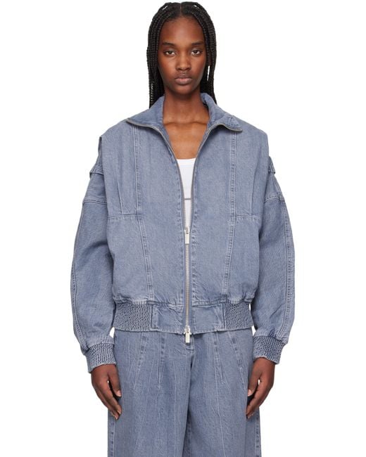 REMAIN Birger Christensen Blue Bat Sleeve Denim Jacket