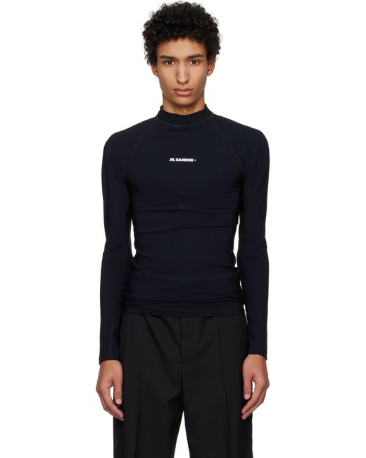 Jil Sander Black Surf Long Sleeve T-Shirt for men