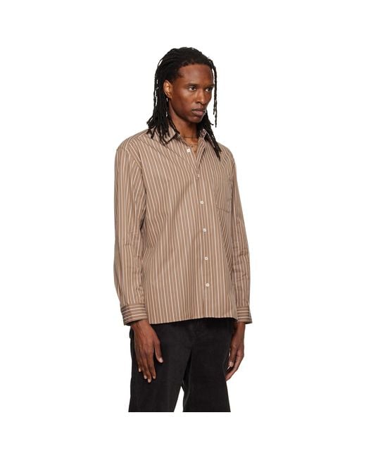 A.P.C. Brown Malo Logo Shirt for men