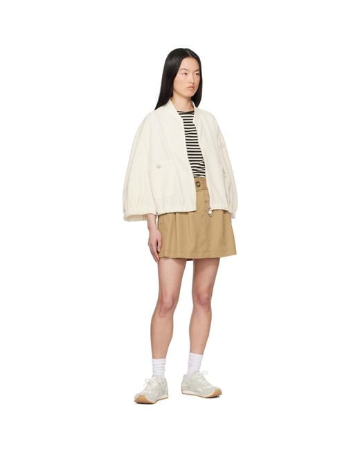 Moncler White Off- Zip Up Jacket