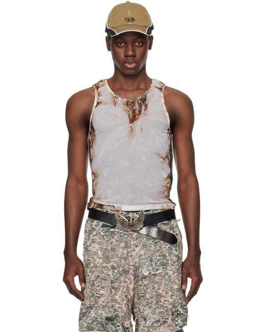 DIESEL Multicolor T-Lifty-Burn-Art Tank Top for men