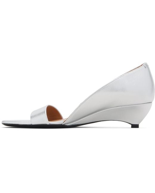 Jil Sander Black Low-Heel Heeled Sandals