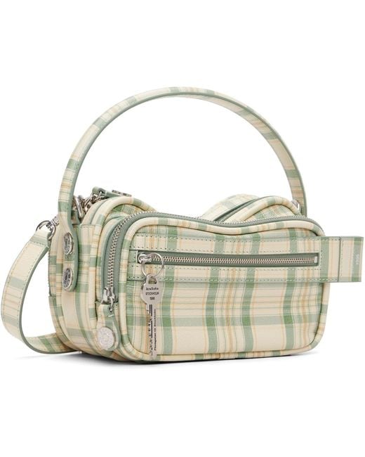 Acne Black Camero Kit Check Crossbody Bag