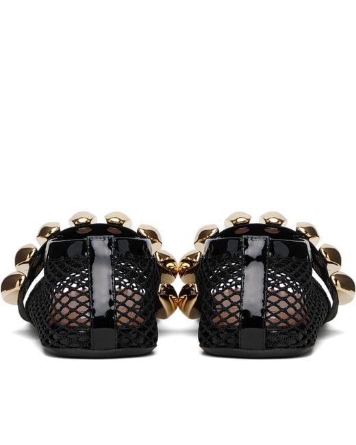Alaïa Black Mesh Pebble Ballet Flats