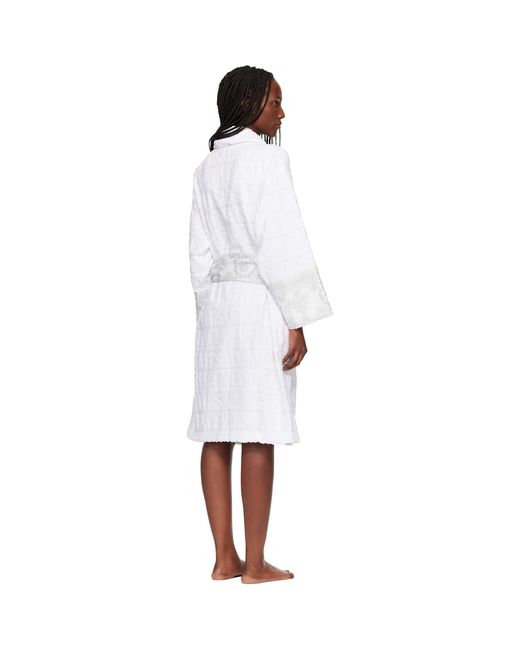 Versace White 'I Heart Baroque' Bathrobe