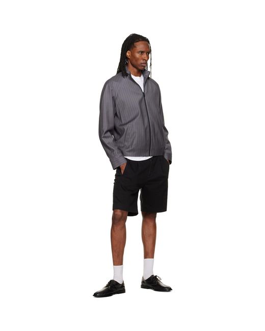 HUGO Black Straight-Fit Mercerised Cotton Chino Shorts for men