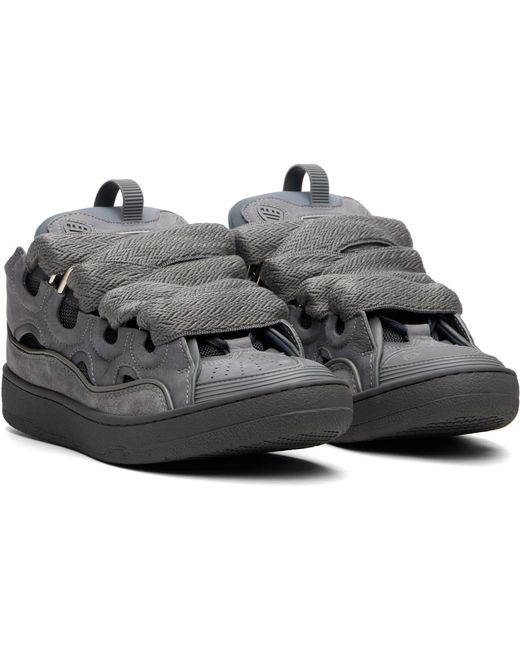 Lanvin Gray Monocolor Curb Sneakers