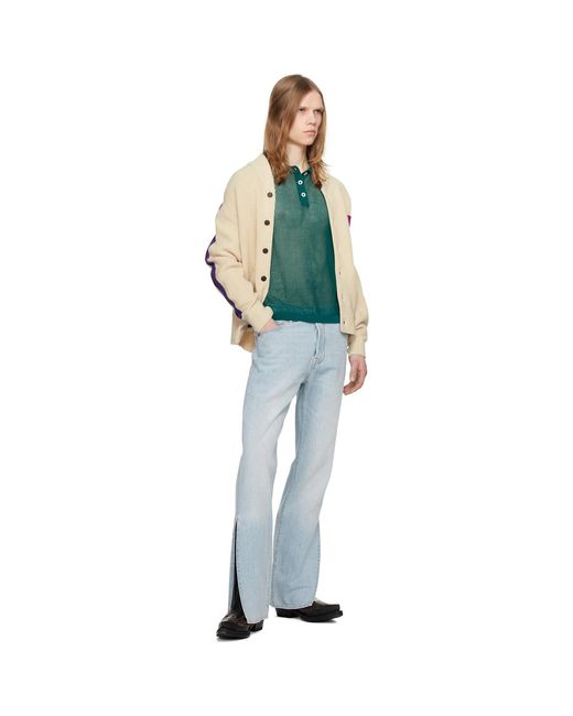 Zankov Green Three-Button Polo for men