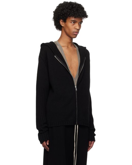 メンズ Rick Owens ブラック Hollywood ジップフーディ Black