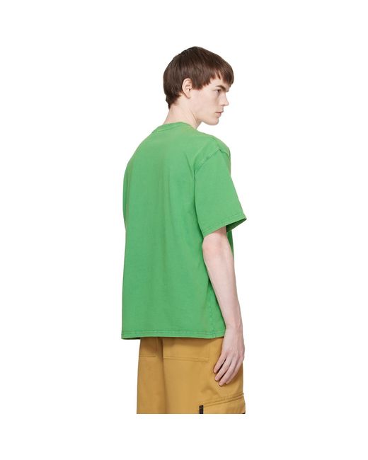 Marni Green Cotton Patches' T-Shirt for men