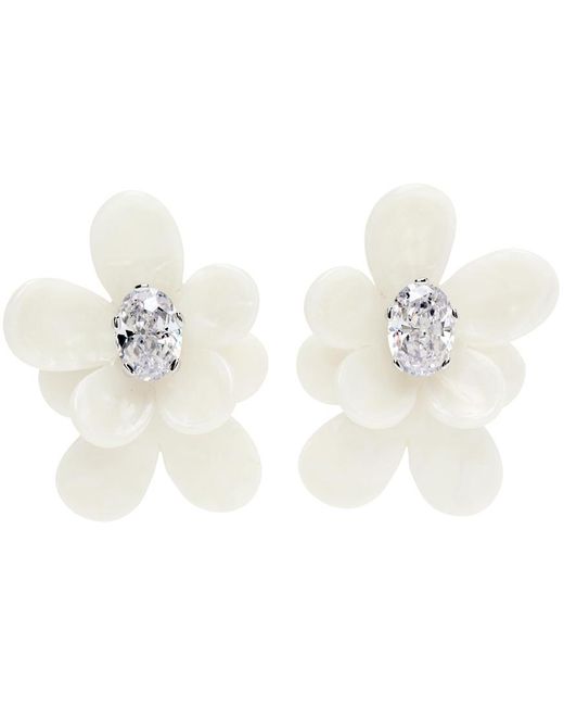 ShuShu/Tong Multicolor Off-white Yvmin Edition Acetate Flower Earrings