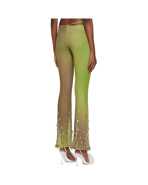 Gcds Green Khaki Sita Drops leggings