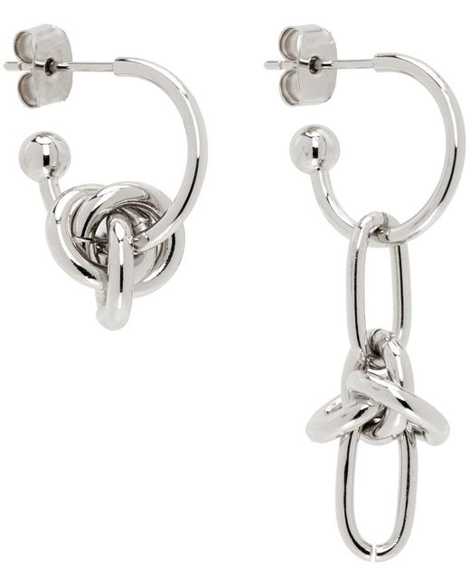 Justine Clenquet White Daria Earrings for men