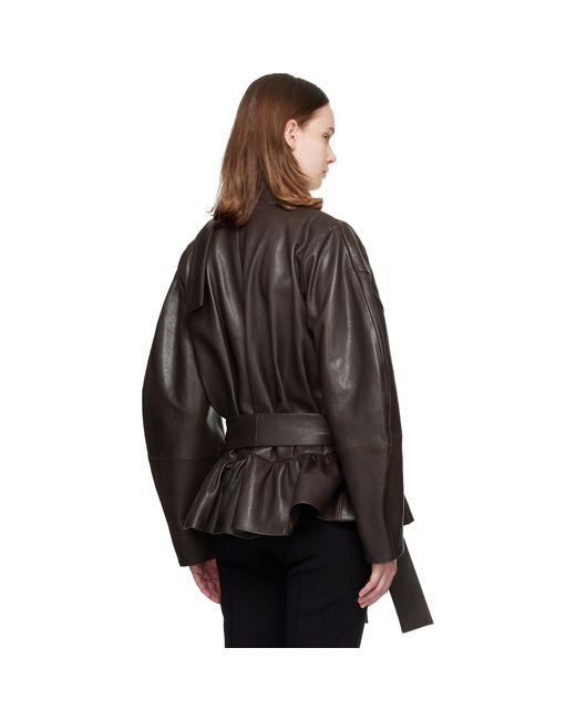 FIDAN NOVRUZOVA Brown Julia Leather Jacket