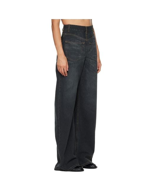 MM6 by Maison Margiela Black Backwards Jeans
