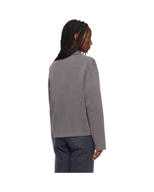 Our Legacy Black Shrunken Fullzip Sweatshirt