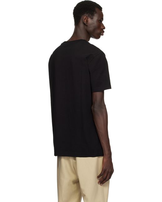メンズ Boss ブラック Stretch-Cotton ラージロゴ Tシャツ Black