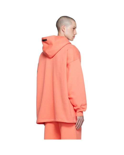 Fear Of God Orange Relaxed Hoodie for men