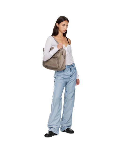 Acne Blue Frayed Jeans