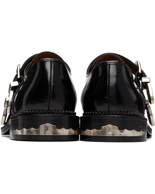 Toga Virilis Black Polido Monkstraps for men