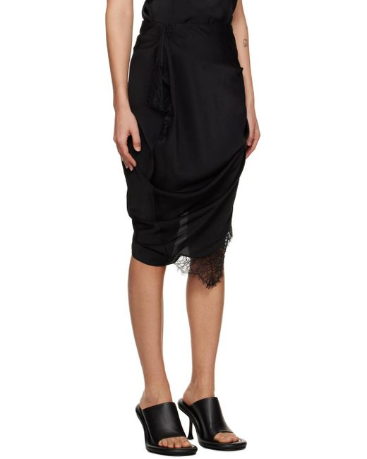 J.W. Anderson Black Asymmetric Miniskirt
