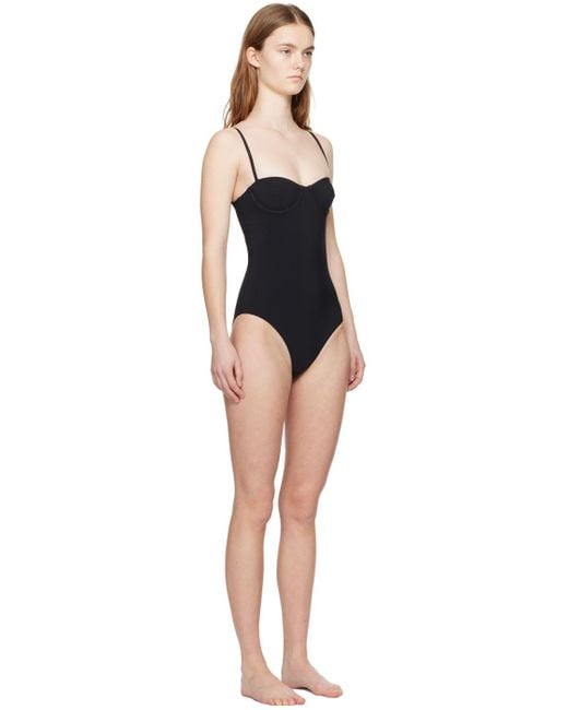 Totême  Toteme Black Bra One-piece Swimsuit