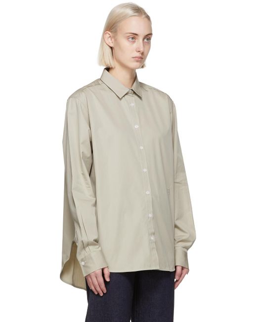 Totême Cotton Capri Shirt in Natural - Lyst