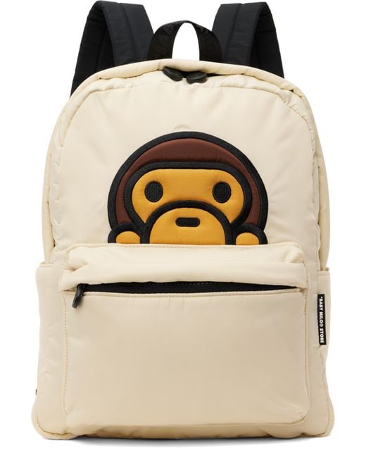 A Bathing Ape Black Off- Baby Milo Medium Backpack for men