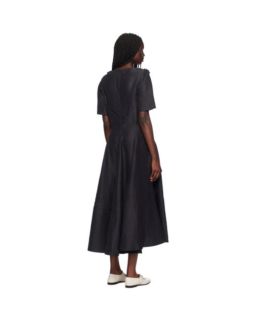 Bottega Veneta Black Fluid Midi Dress