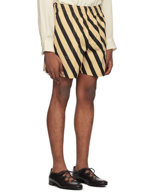 Bode Yellow Domino Shorts for men