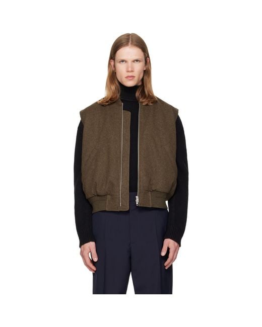 Jil Sander Brown Sport Vest for men
