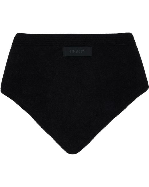 Jacquemus Black 'The Gros Grain' Shawl Scarf for men