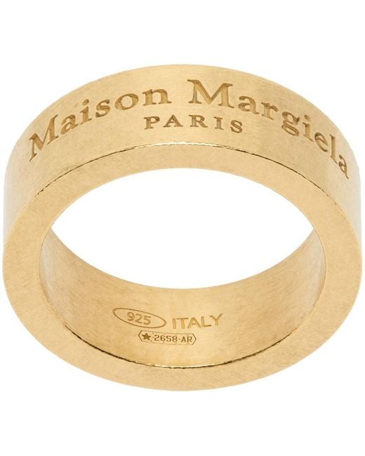 Maison Margiela Metallic Gold Logo Ring