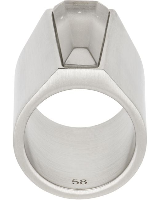 Rick Owens Cut beveled リング rick owens CUT BEVELED RING 58