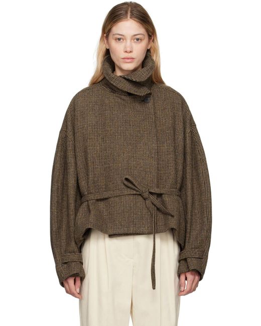 LE17SEPTEMBRE Brown Houndstooth Jacket