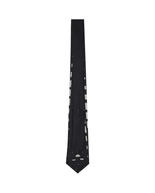 Yohji Yamamoto Black Square Pattern Jq Derby Tie for men