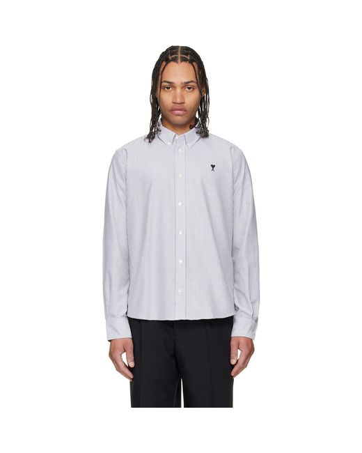 AMI Multicolor Cotton Ami De Coeur Oxford Shirt for men