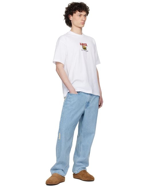 Aape By A Bathing Ape White 'Aaper' Graphic-Print Short Sleeve T-Shirt for men