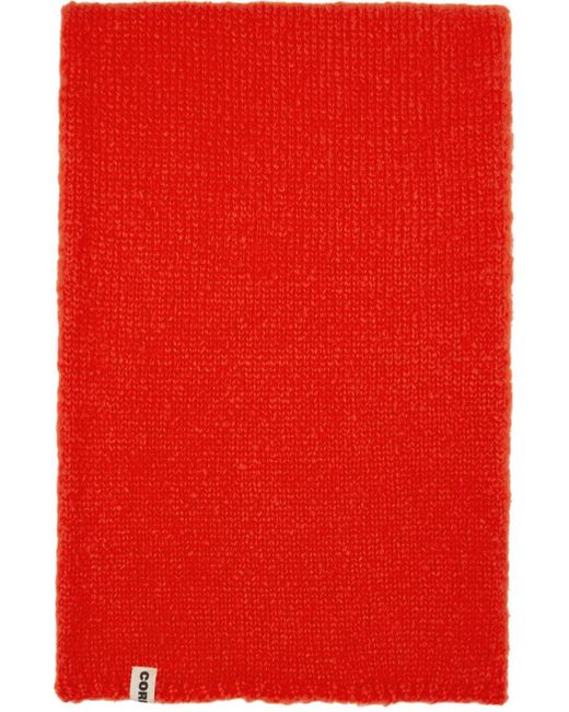 Cordera Red Mohair Scarf