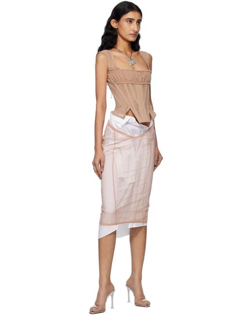 Dilara Findikoglu Natural Femme Vortex Corset Top