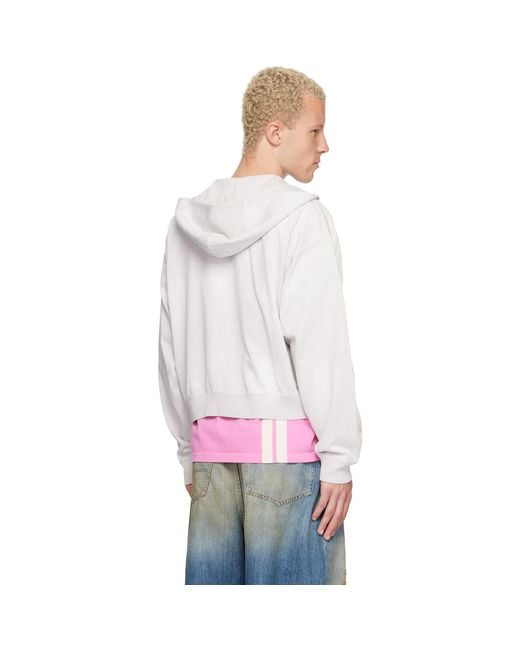 424 White Academy Hoodie for men