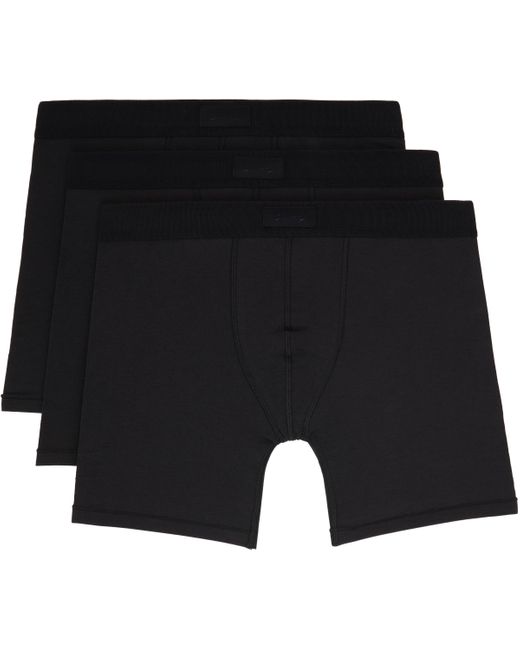 Skims Black Three-Pack Cotton 5 Boxer Briefs for men