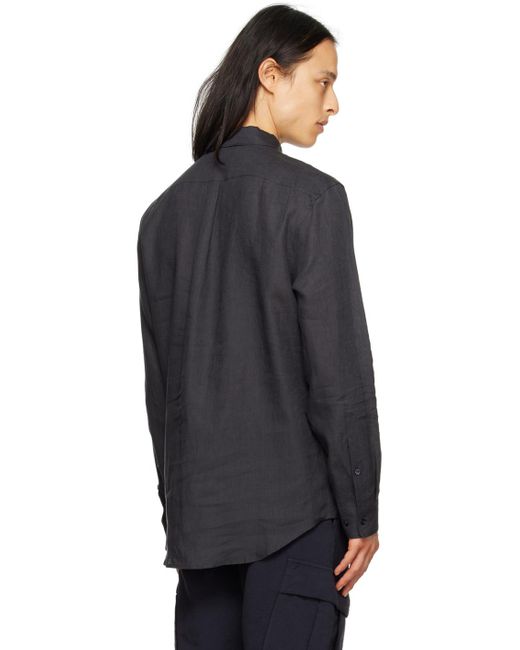 Gabriela Hearst Black Gray Quevado Shirt for men