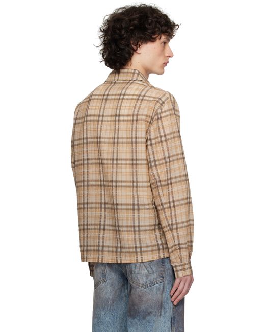 Represent Black Sheer Flannel Shirt for men