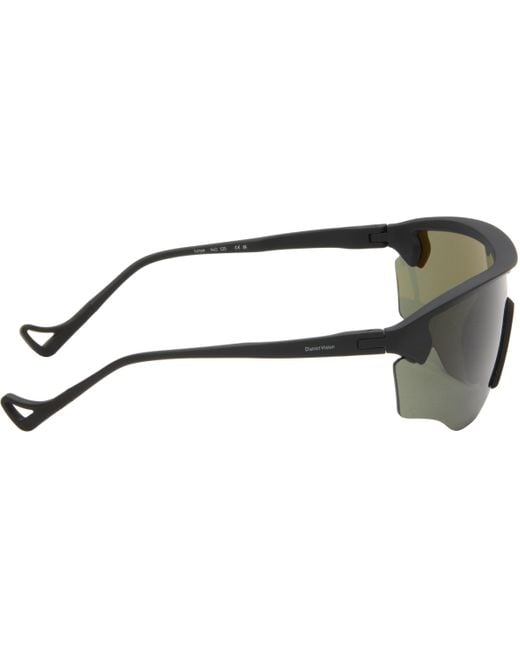 メンズ District Vision ブラック Junya Racer サングラス Green