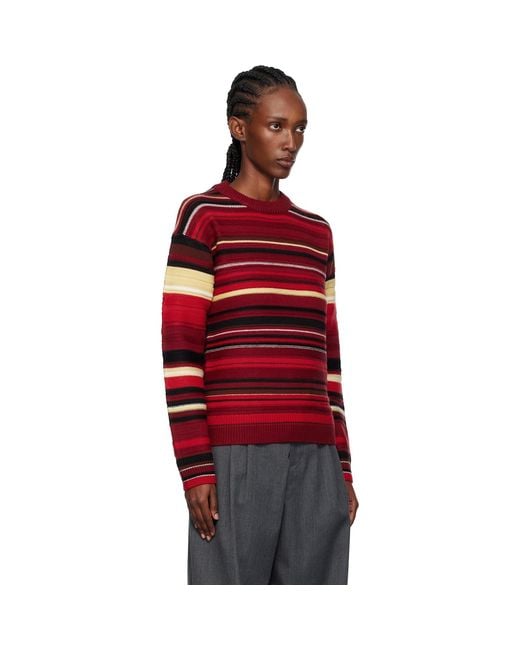 J.W. Anderson Red Multi Stripe Sweater