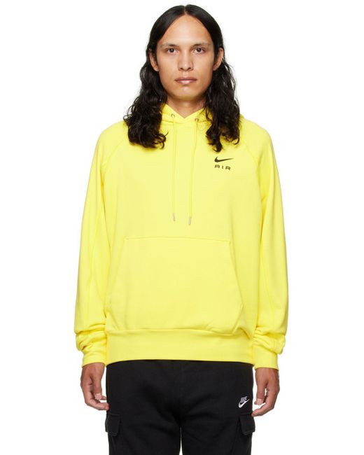 Nike Yellow Swoosh Hoodie for Men | Lyst